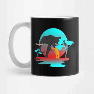 Colouring Elephant T-shirt design Mug